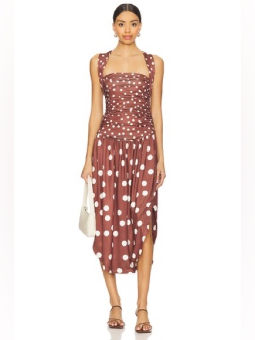 Free People ‘Raylon’ Midi Dress in Chocolate Combo - Picture 4 of 9